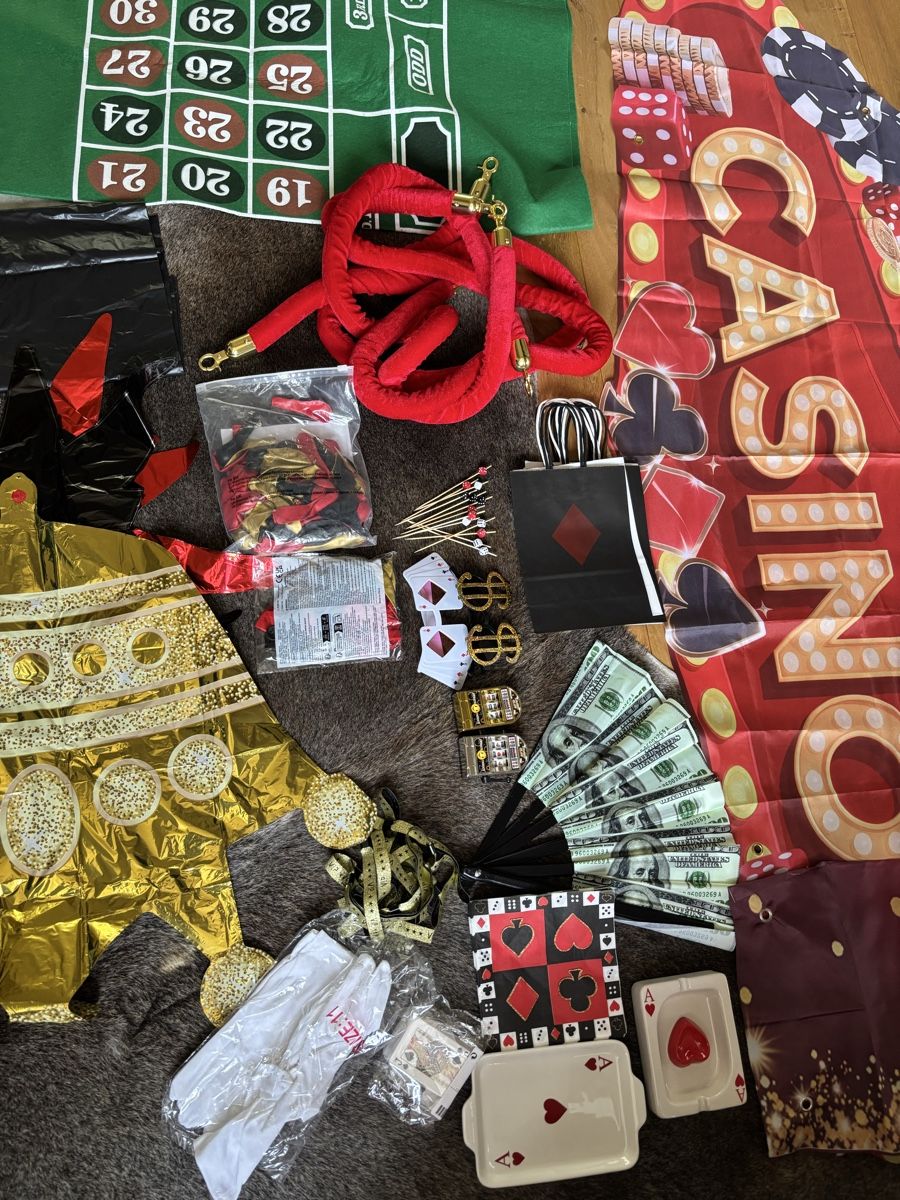 Tutte le decorazioni: Casino Party Deko – Nuovo (secondo la descrizione) da Bern venduto da emmy96 1