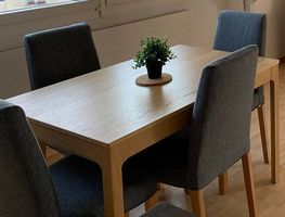 Esstisch mit 4 Stühlen  neuwertig  modern (IKEA)