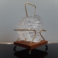 Mid Century 50er 60er Vintage 6x Glasuntersetzer Teak Träger