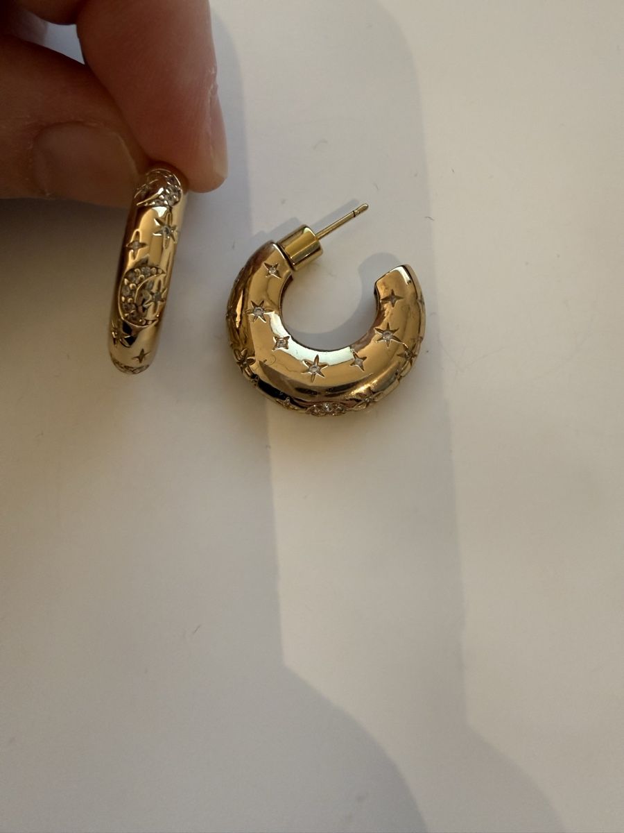 Orecchini pendenti & Orecchini a lobo: Ohrringe Astrid & Myu Gold Hoops – Usato da Zug venduto da sschnide92 1