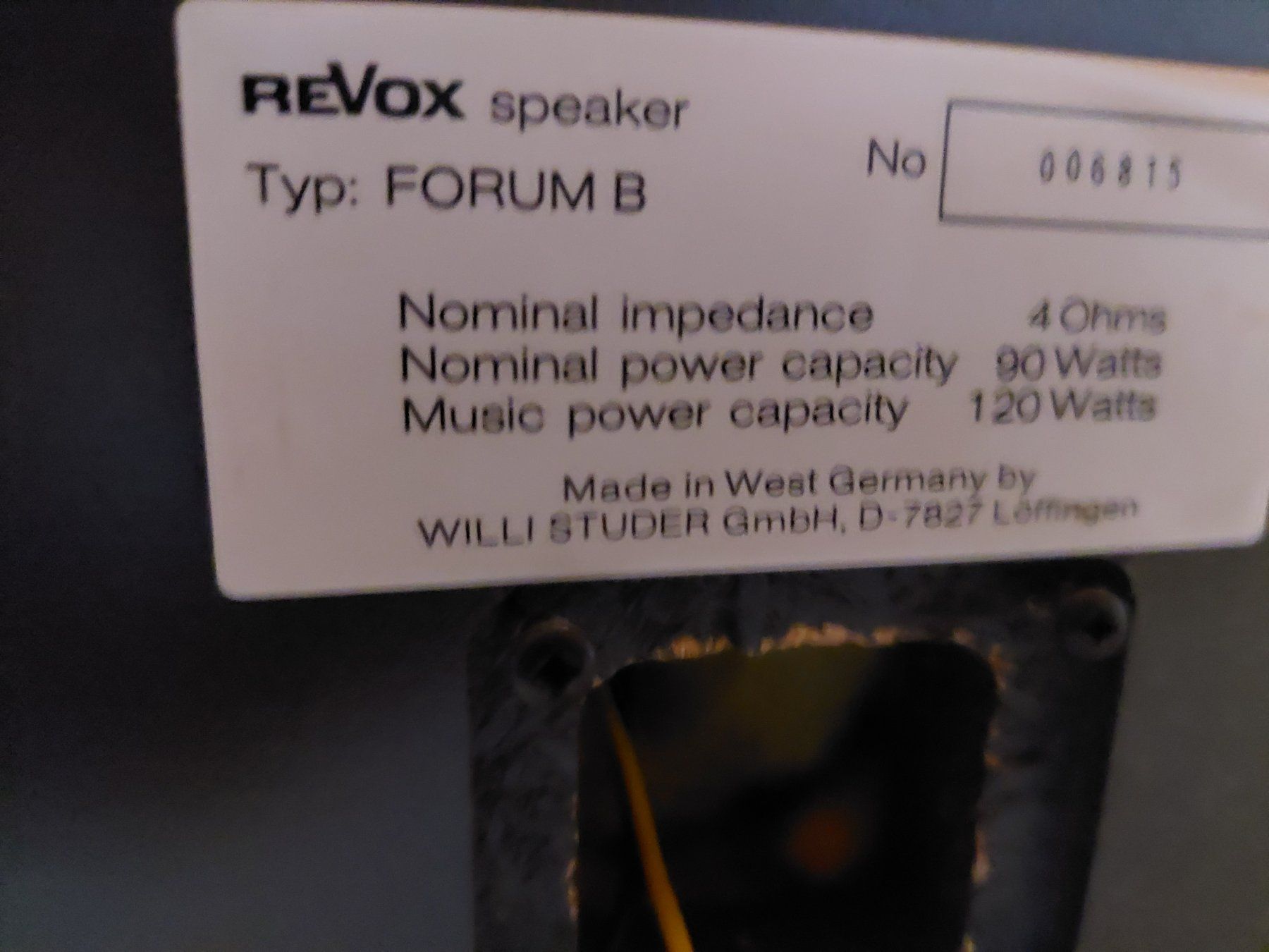 Revox Lautsprecher: Revox Forum B – Gebraucht aus Kriegstetten von Remo007 3