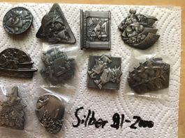 Baslerfasnachtsplaketten 1991-2000 Silber
