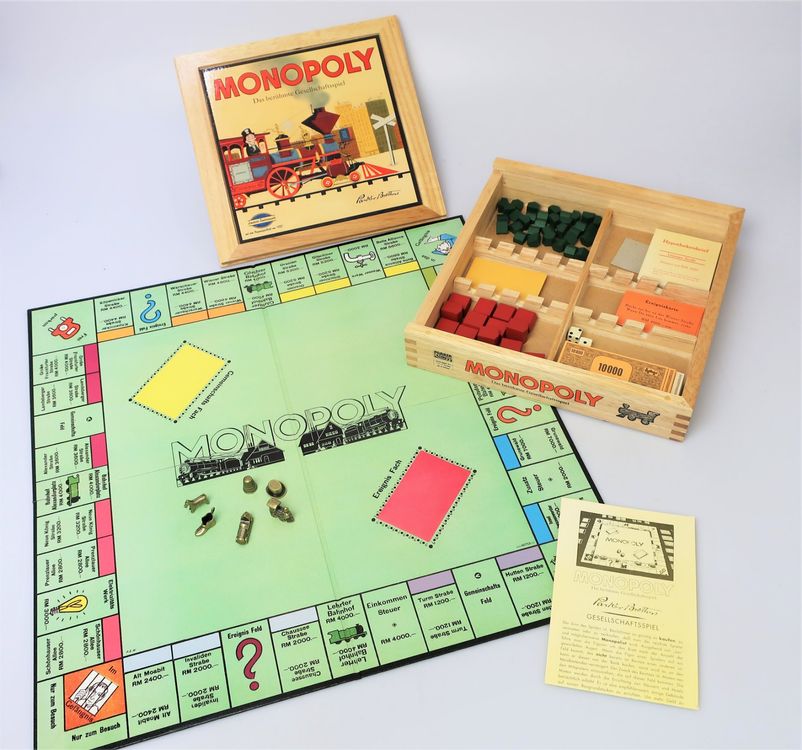 Monopoly En Bois - Coffret NOSTALGIE 2001 - Parker Brothers