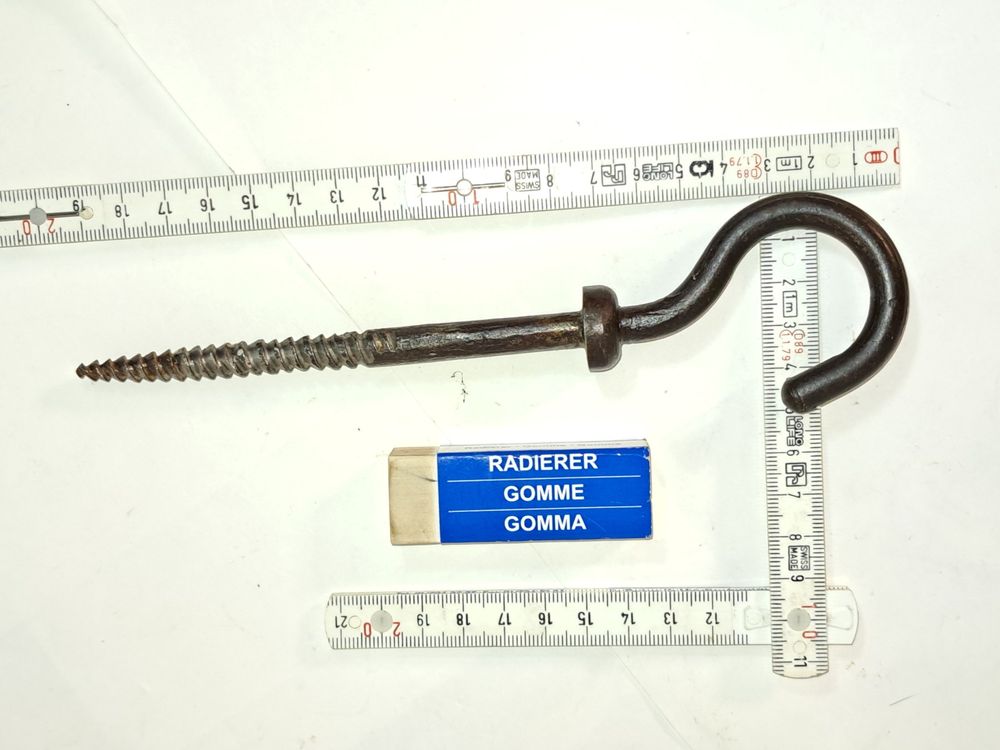 HALJIA 50 Ösenhaken Schrauben - Metall Haken Für Spiegel & Bilder Bis 36kg