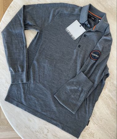 Napapijri Langarm Shirt Wolle Herren Grösse M