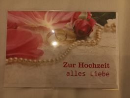 SCHÖNE KARTE ZUR HOCHZEIT / ZUR VERMÄHLUNG NAGELNEU UND OVP!