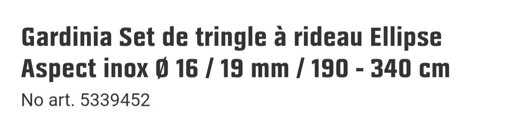 Altro per il bagno: Tringle à rideau aspect inox – Nuovo (secondo la descrizione) da La Neuveville venduto da Diamise 1