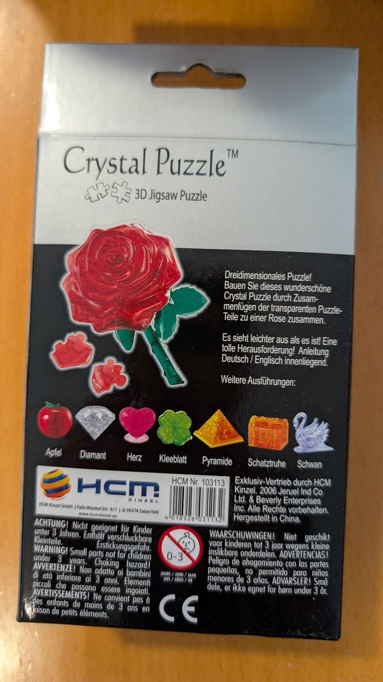 Puzzles: Crystal Puzzle 3D – Neuf avec emballage d'origine à Dübendorf par movana 1