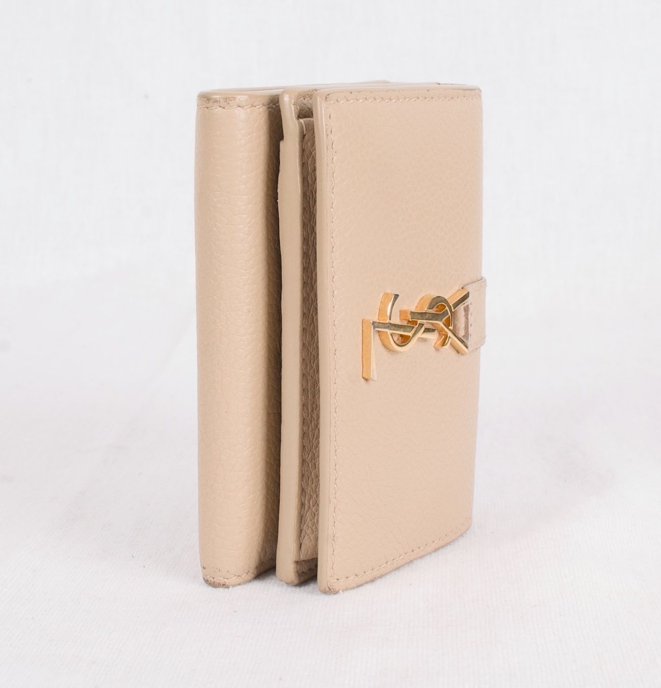 Saint Laurent Portemonnaie: AUTH SAINT LAURENT CASSANDRA LEATHER TRIFOLD WLT – Gebraucht aus Lausanne von Lamedusac 6