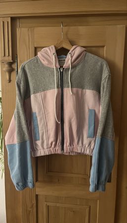 ab 1.- Rework Sweatjacke Gr. S Baumwolle Upcycling