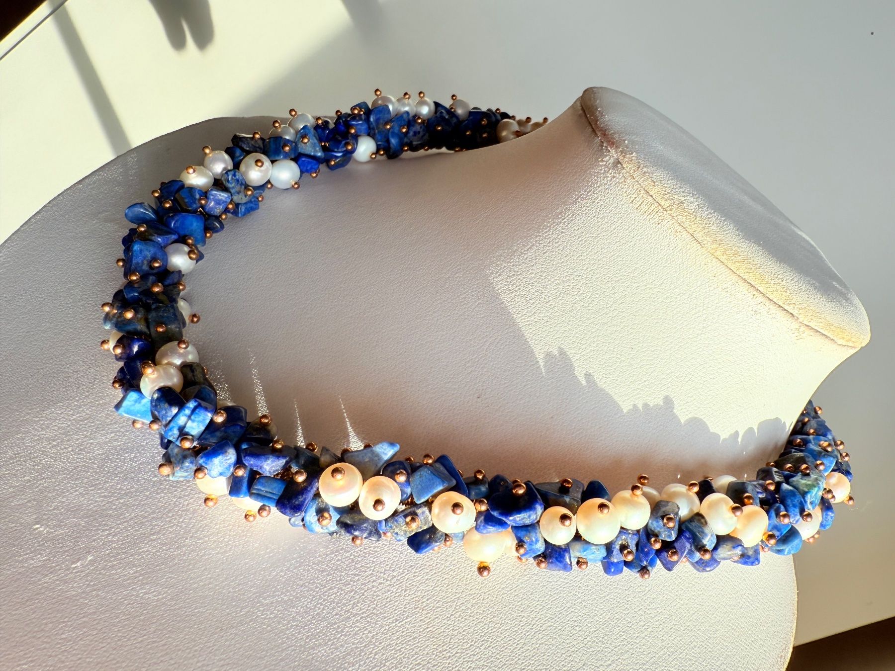 Catenine: Lapislazuli, Süsswasserperlen SET NEU – Nuovo e nell'imballaggio originale da Basel venduto da Chili007 7