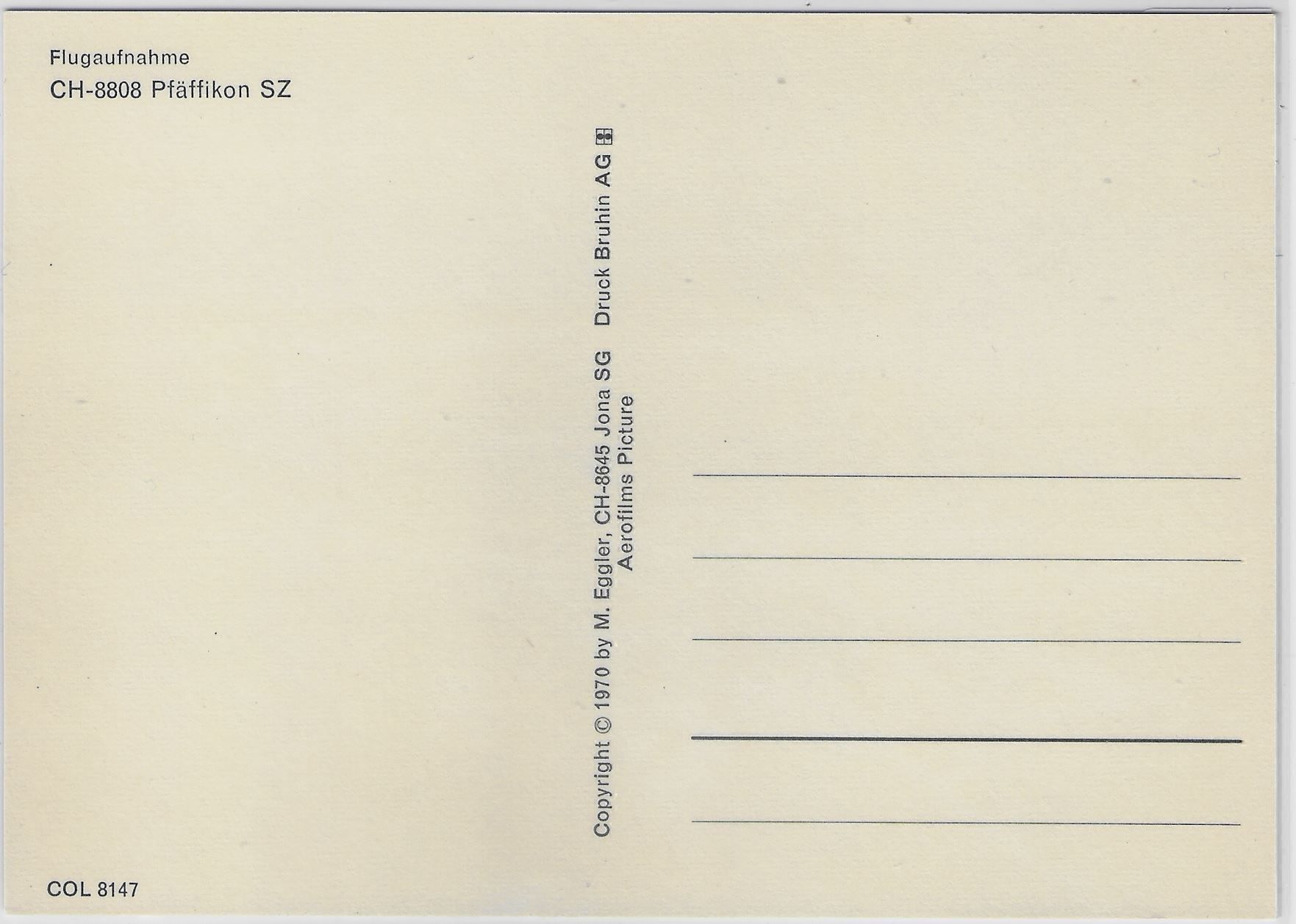 Cartoline postali: Flugaufnahme Pfäffikon SZ – Antico da Ettingen venduto da Kartenplanet 1