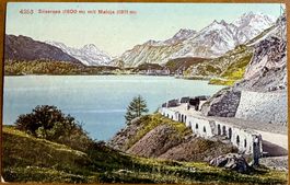 AK: Silsersee Mit Maloja - calèche