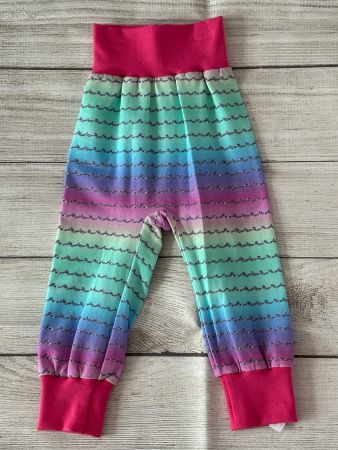 Regenbogen Pumphose Mitwachshose Gr. 74/80 Neu