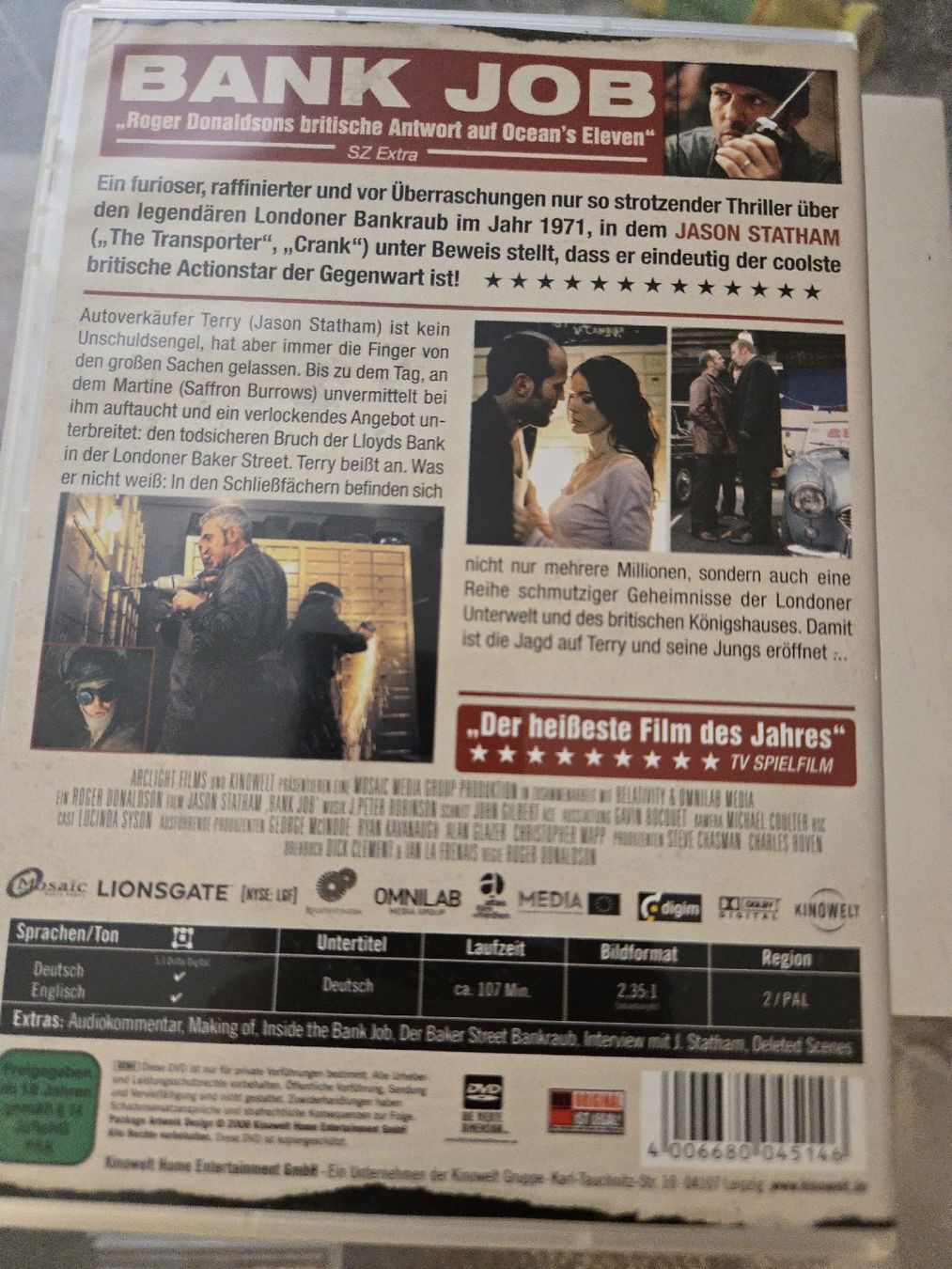 Tutti i DVDs: Bank Job DVD – Usato da Bussigny venduto da Kfdlt 1