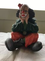 Vintage Clown-Figur, Sammlerstück, Keramik, 21x16x22 cm.