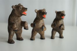 3 Bären, geschnitzt