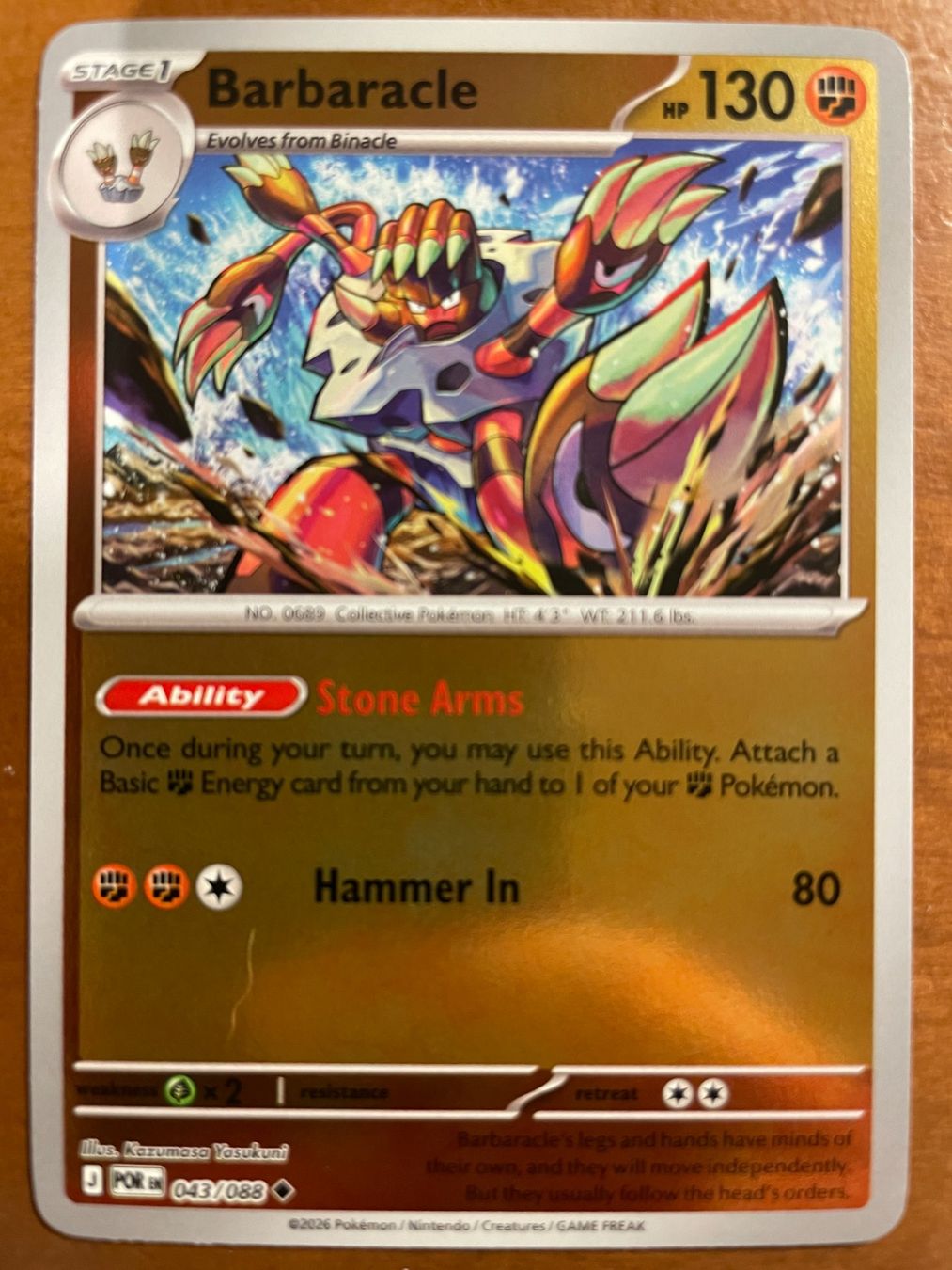 Pokémon Carte collezionabili: Pokemon Barbaracle Reverse (Versand gratis) – Nuovo (secondo la descrizione) da Chur venduto da Angerson
