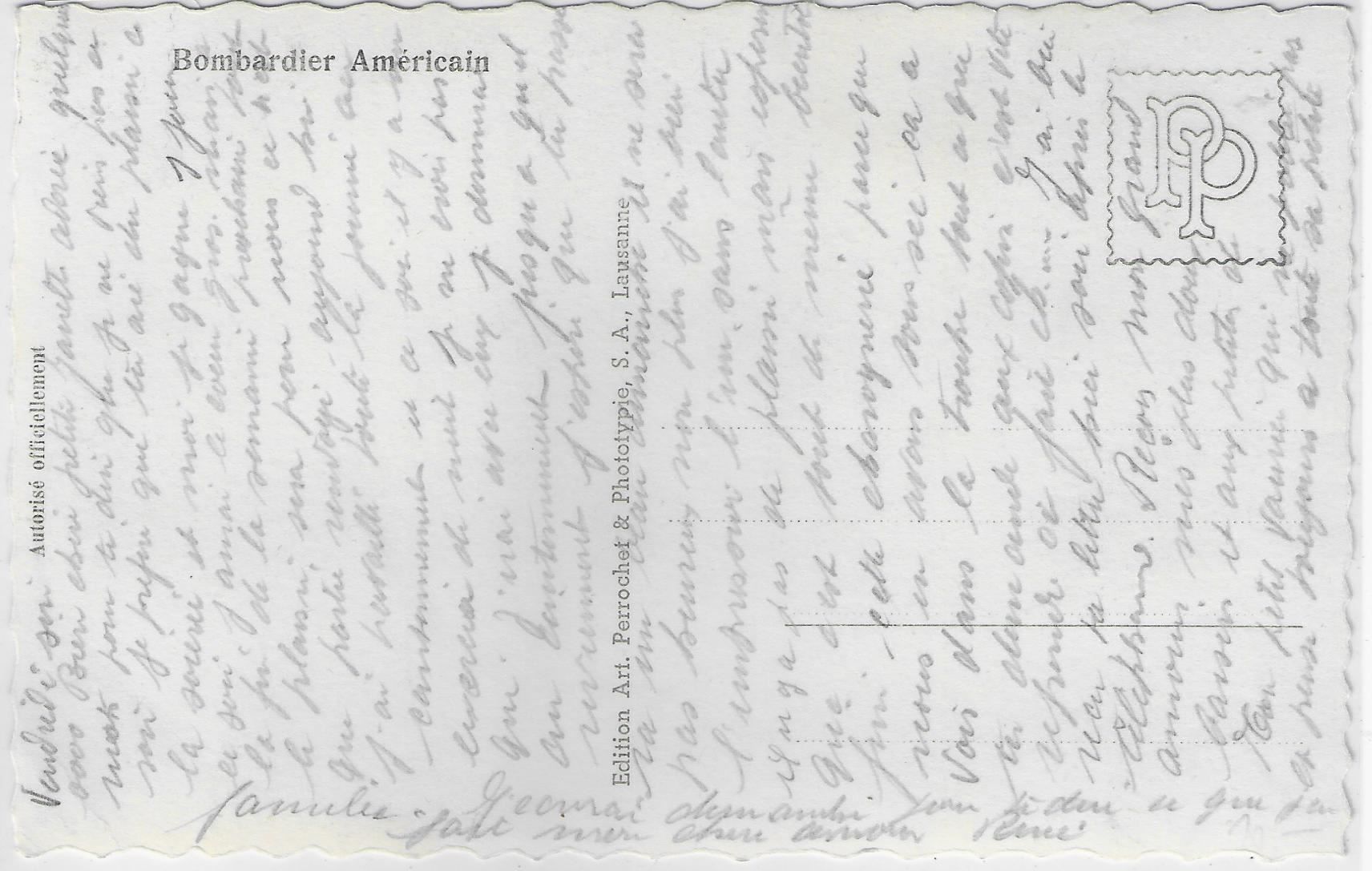Cartoline postali: US 4 motorige Bomberflugzeug – Usato da Ettingen venduto da Kartenplanet 1