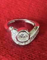 Anello argento 925 con Moissanite di 1 carato 