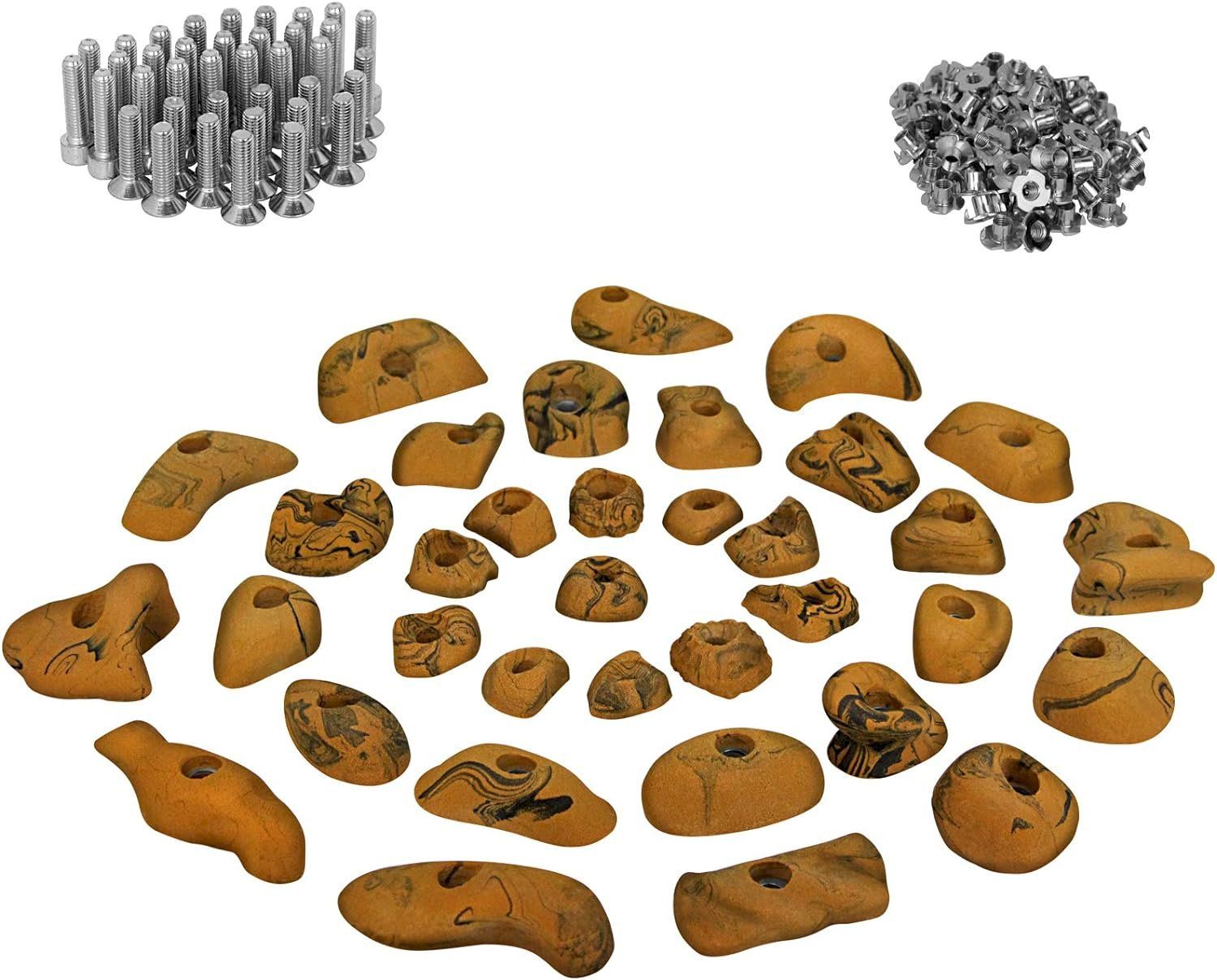 Pareti & prese d'arrampicata: 35 Klettergriffe gelb +Schrauben+Muttern – Nuovo e nell'imballaggio originale da Bottighofen venduto da zaap