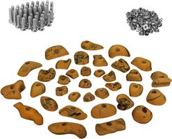 35 Klettergriffe gelb +Schrauben+Muttern