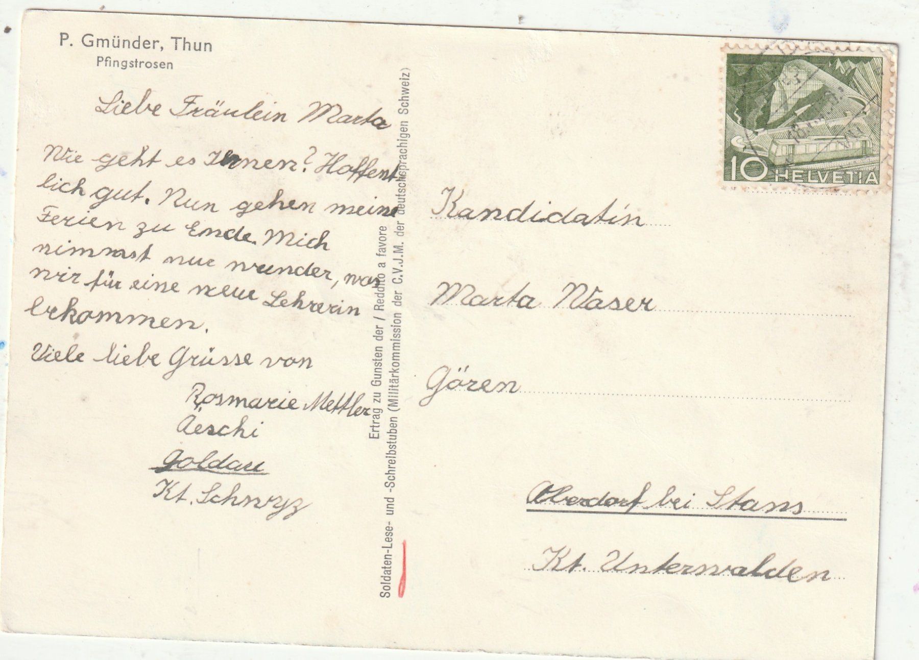 Cartoline postali: Blumenkarte – Usato da Lumbrein venduto da made02 1