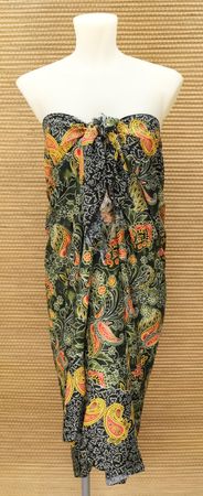 Paisley Sarong Lunghi Pareo, Viskose Tuch als Schal Umhang