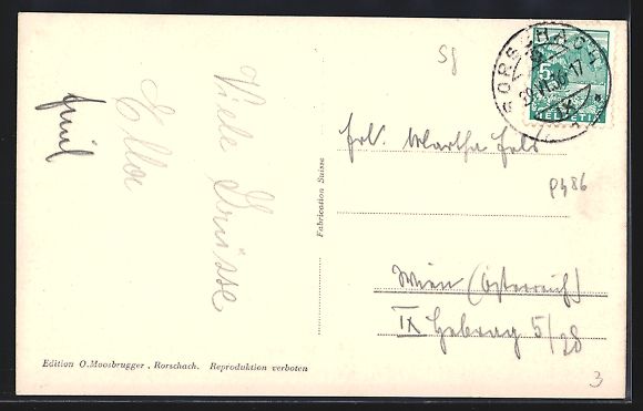 Ansichtskarten: AK Rorschach, Ortsansicht, 1936 – Gebraucht aus Berlin von bartko-reher 1