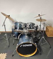 Schlagzeug Sonor Force 2007 blau inkl. Felle und Sticks
