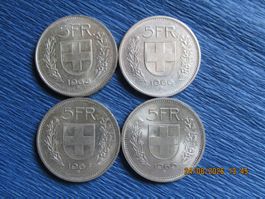 4 x 5 francs argent pour 1 franc