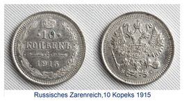 Russisches Zarenreich,10 Kopecks 1915, Lot 2