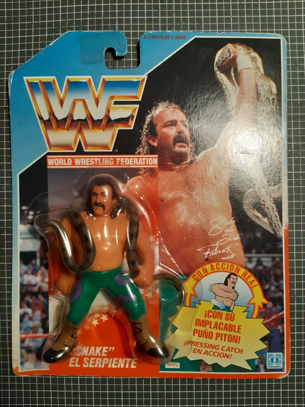 Hasbro Figuren: Wrestling Figur Jake the Snake Roberts1990 – Neu und originalverpackt aus Sarnen von rockola02