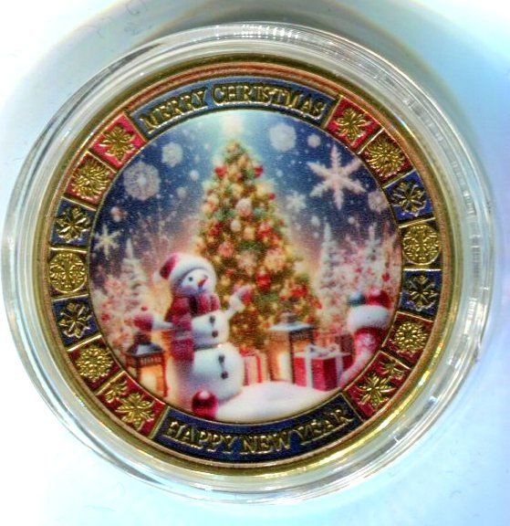 Medaglie: Farbmedaille "Weihnachten". – Nuovo e nell'imballaggio originale da Basel venduto da Butsch5