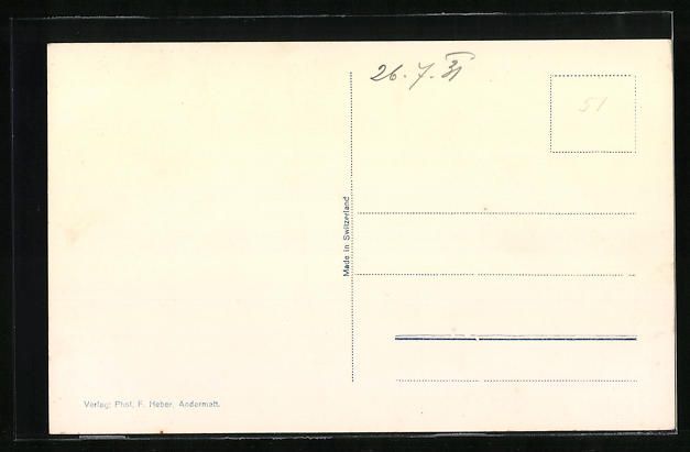 Cartoline postali: Andermatt, Ortsansicht aus der Vogelscha – Usato da Berlin venduto da bartko-reher 1