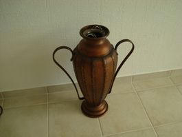 VON HAND GEMACHTE KUPFER VASE MIT GLAS EINSATZ