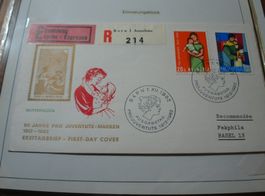 FDC Pro Juventute 1962, Blockausschnitt + 20 Rp-Marke