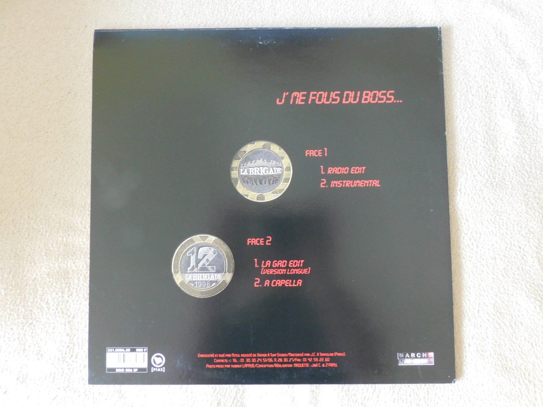Dischi in vinile: La Brigade - J'Me Fous Du Boss – Usato da Emmenbrücke venduto da Dickens 1