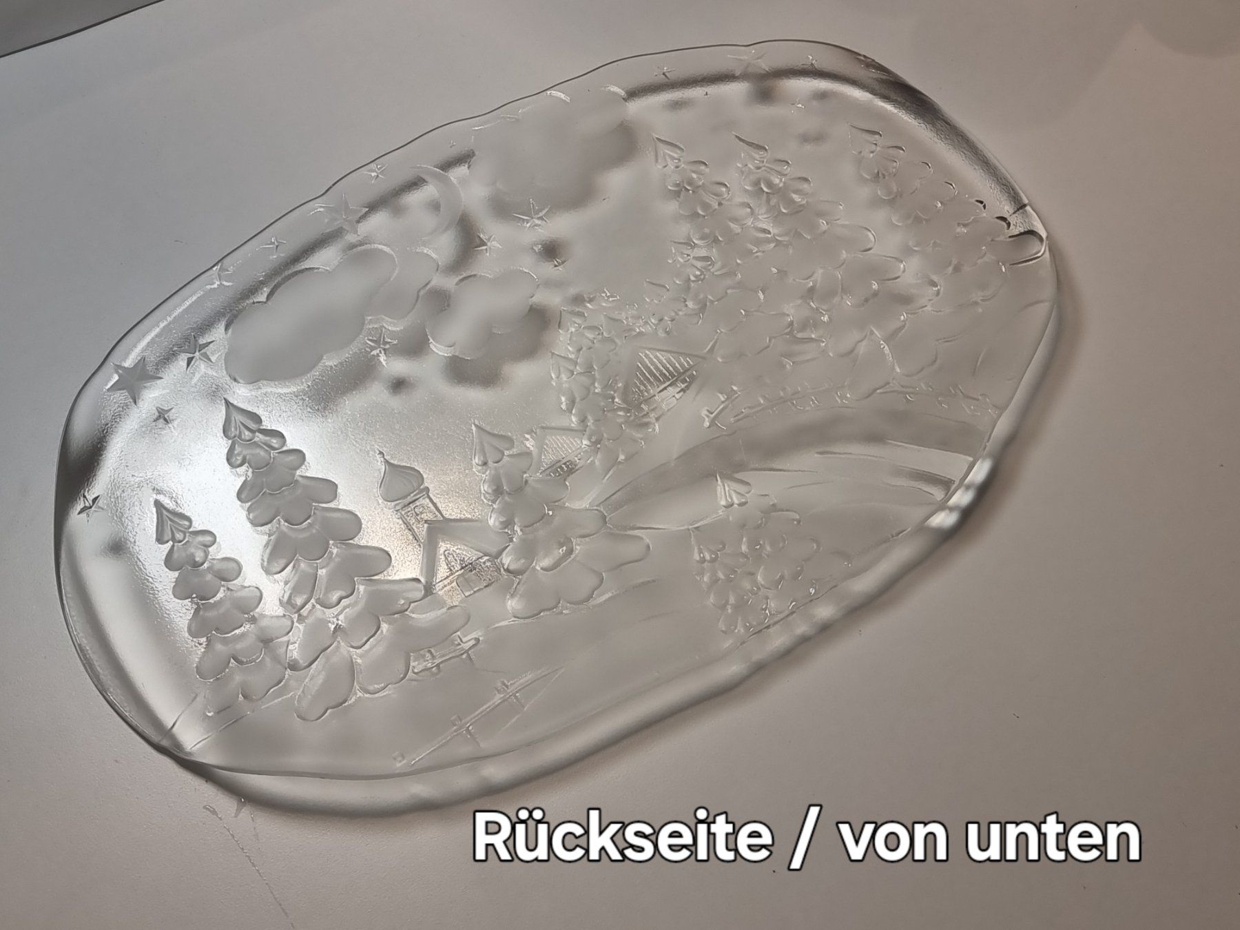 Piatti di portata: Glasplatte Servierteller Winter Landschaft Dekorplatte – Nuovo (secondo la descrizione) da Dürnten venduto da Bachtelsurfer 3