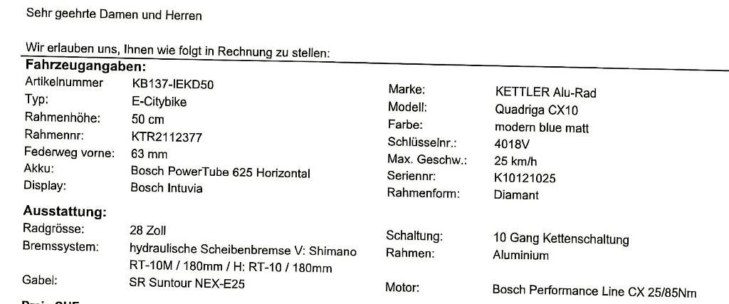 Biciclette: Kettler Quadriga cx 10 – Usato da Wangen an der Aare venduto da Helvetia_1291 1
