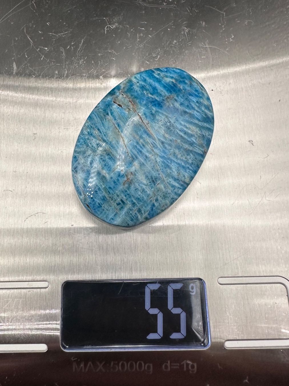 Minerali & Pietre curative: Blauer Apatit Handschmeichler Heilstein – Nuovo e nell'imballaggio originale da Männedorf venduto da Handschmeichler 5