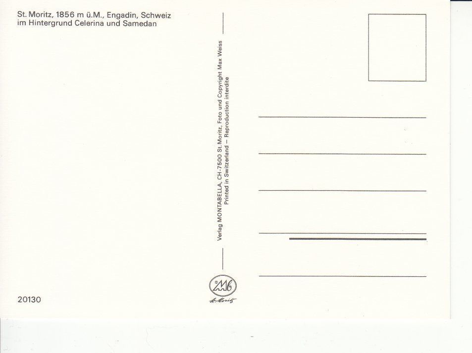 Cartoline postali: St. Moritz 11 um 1995 – Usato da Bürglen TG venduto da StampGraf 1