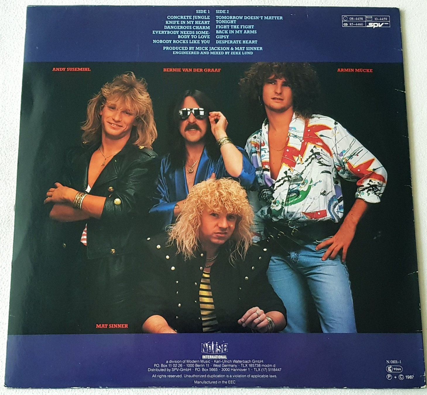 Schallplatten: Sinner ‎– First Press - LP - 1987 - First Press – Gebraucht aus Uster von Zardodel 1