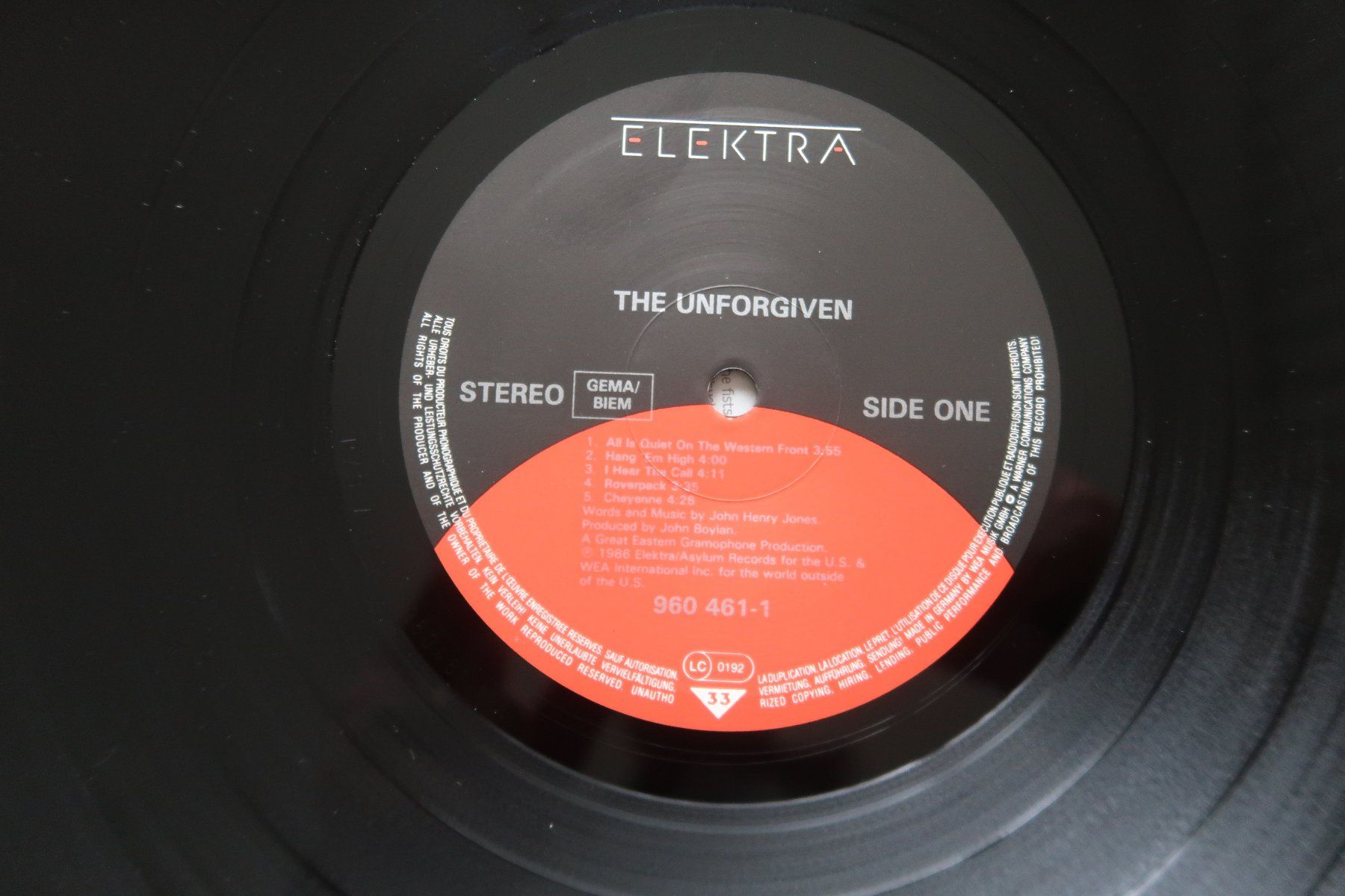 Dischi in vinile: THE UNFORGIVEN - ST - VINYL LP – Usato da Basel venduto da Patiscat 2
