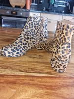 Leopardenmuster Stiefeletten, Gr. 39, Top Zustand! Design