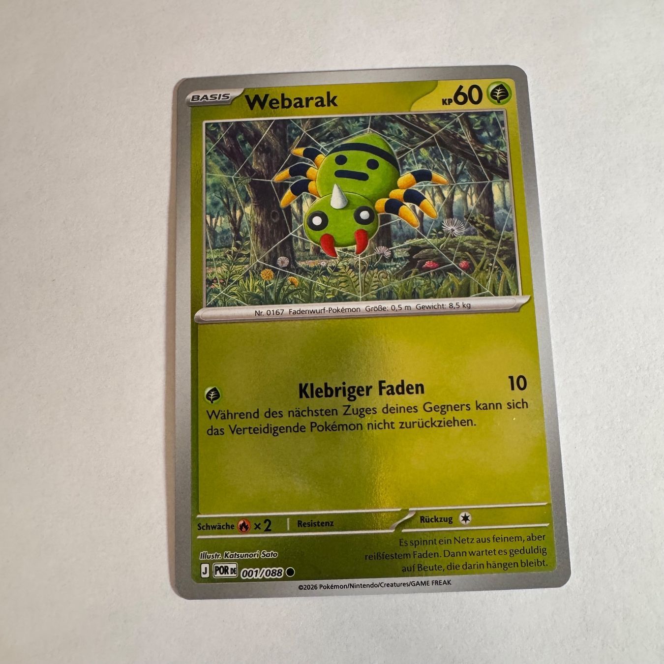 Pokémon Carte collezionabili: Pokémon - POR - Spinarak 1 - DE – Nuovo (secondo la descrizione) da Staad SG venduto da miaCards