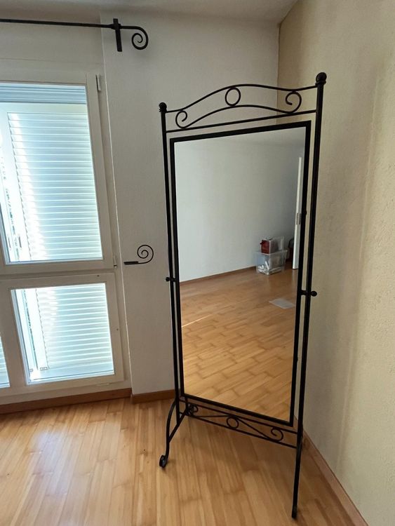 Standspiegel Schwarz Metall 1