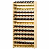 Neu - Weinregal für 91 Flaschen natur