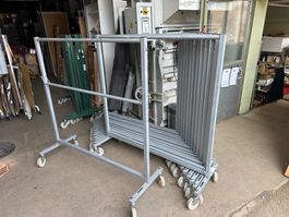 Profi Kleiderständer Rollständer massiv mit Zwischenstange
