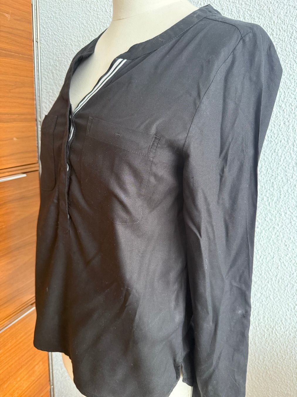 Camicette: Street One schwarze Bluse Gr. 34 Baumwolle – Nuovo (secondo la descrizione) da Kirchdorf AG venduto da coco123 1
